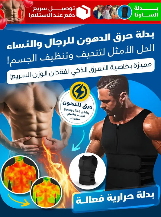 القميص الرياضي لحرق الدهون لرجال والنساء
